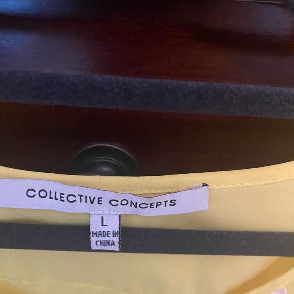 Womens bright yellow stitch fix peplum blouse size large - Picture 3 of 3